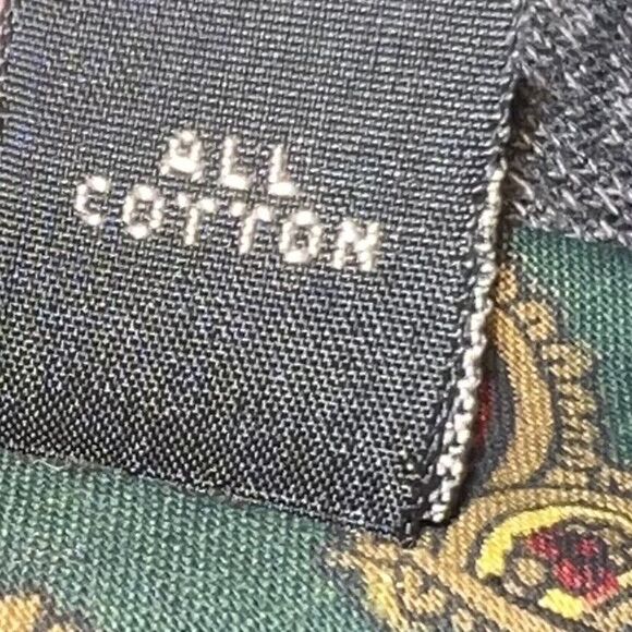 MENS 'THE TAYLOR TIE' GREEN RED PAISLEY MADE IN ENGLAND COTTON‎ - Picture 4 of 4